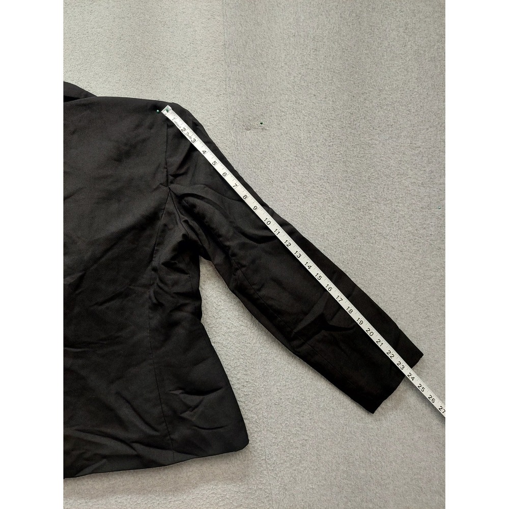Le Suit Women Blazer Jacket 14 Black Button Front Pockets Single Breasted Career - Picture 13 of 15